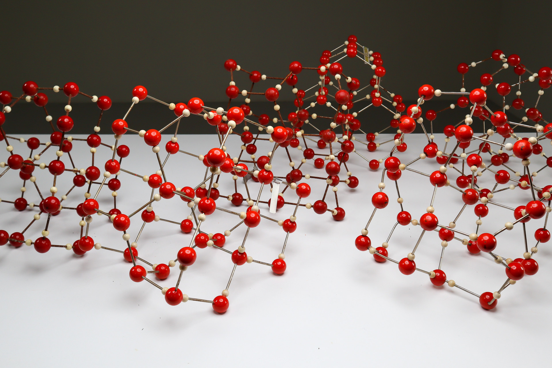 Mid-Century Molecular Structure from Prague in red Mid-20th century