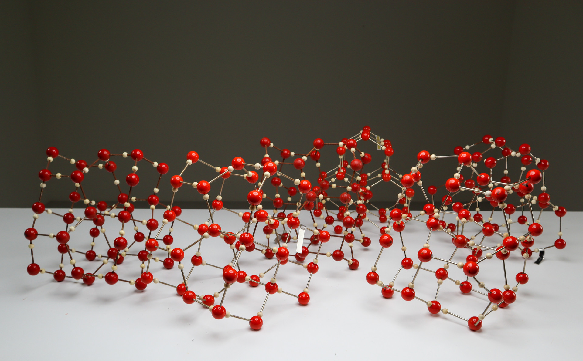 Mid-Century Molecular Structure from Prague in red Mid-20th century