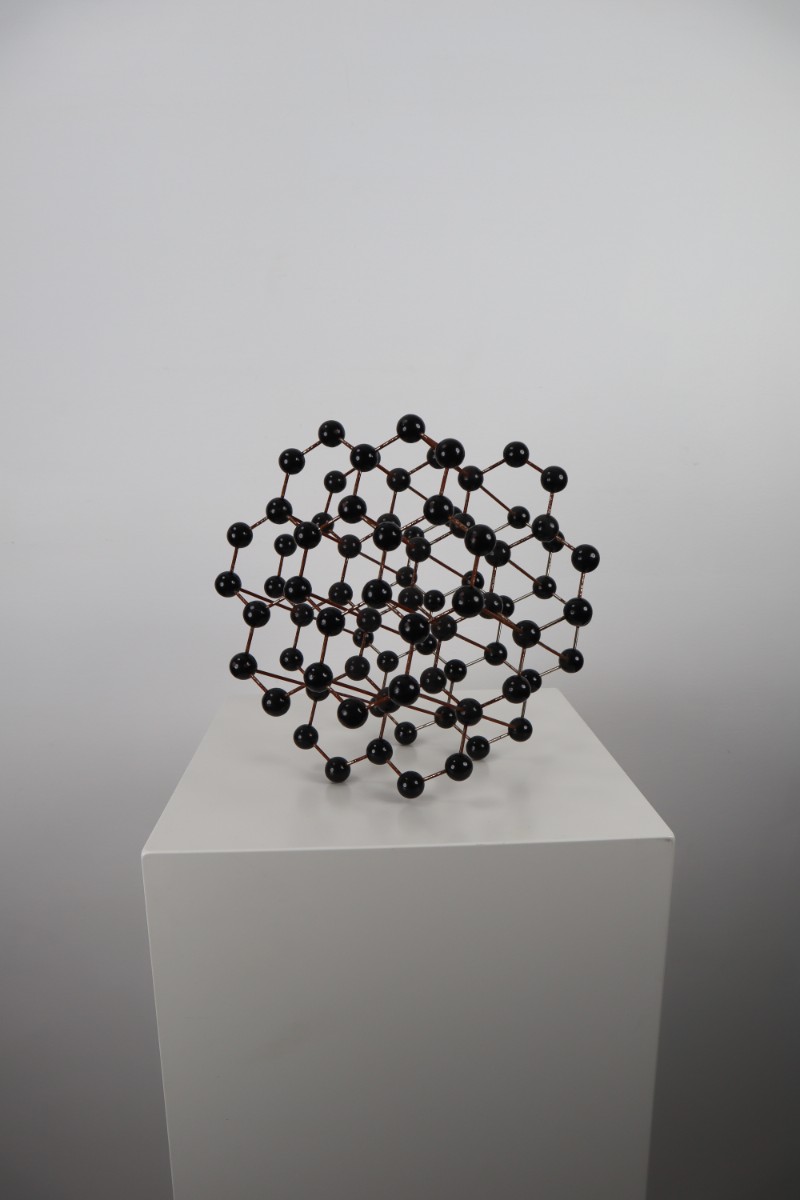 Mid-Century Molecular Structure Model In Black, Europe 1950s 21 th century