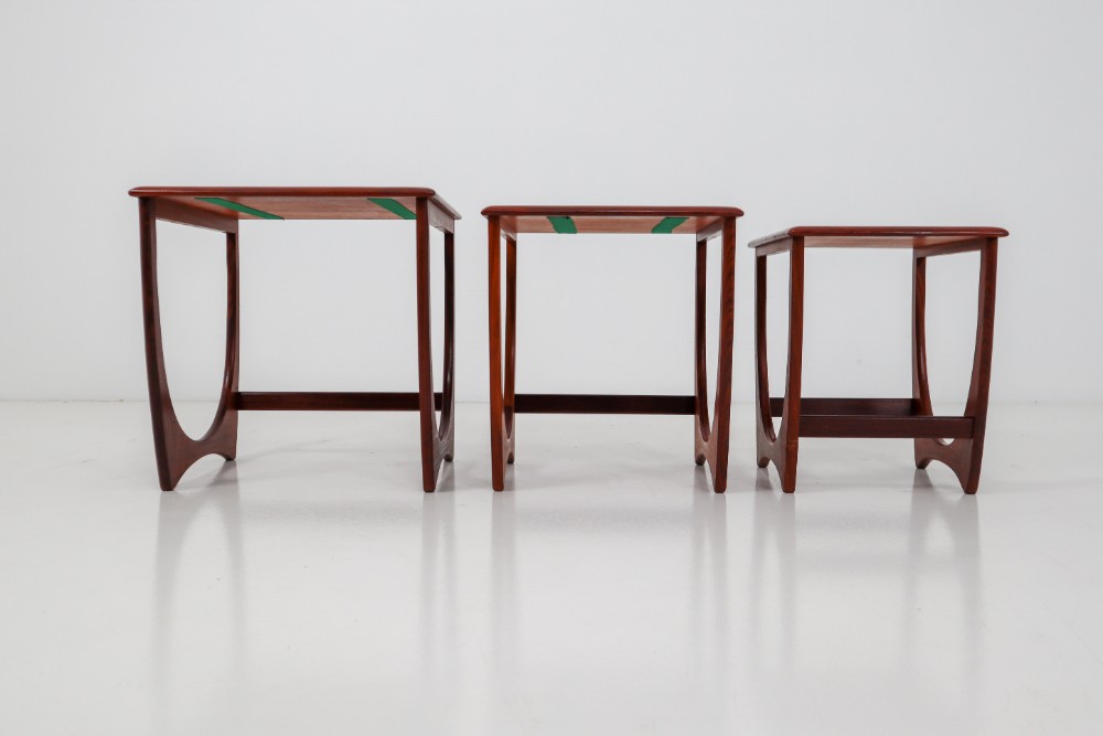 Midcentury Afromosia Nesting Tables 