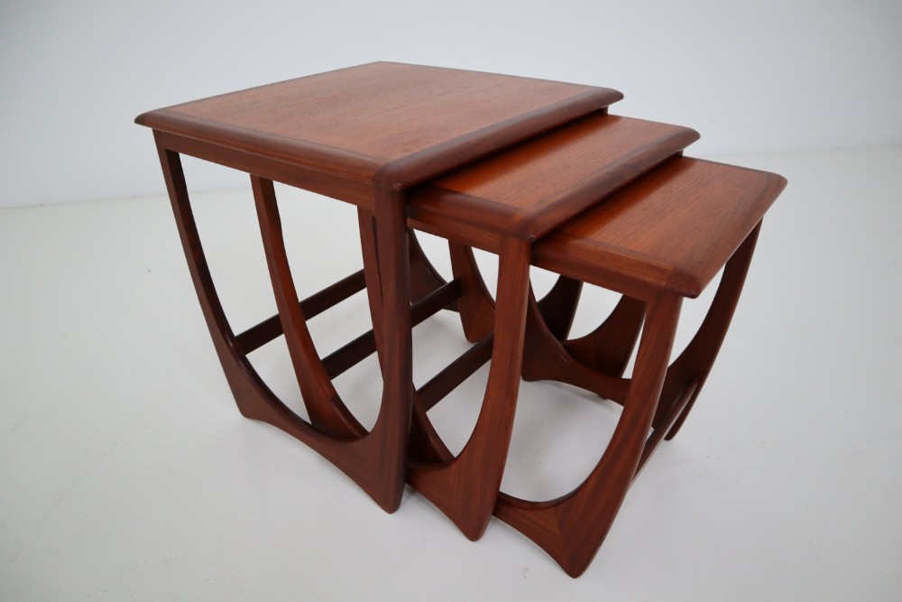 Midcentury Afromosia Nesting Tables 