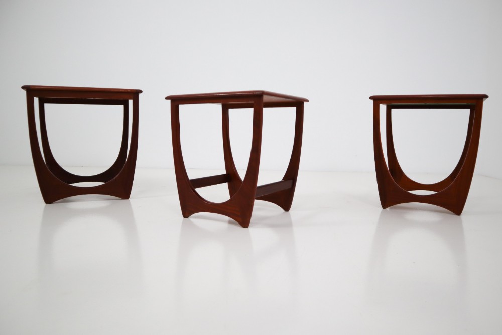 Midcentury Afromosia Nesting Tables 