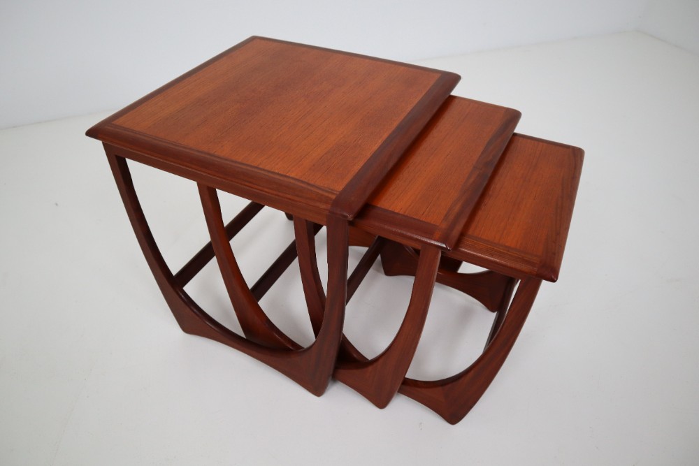 Midcentury Afromosia Nesting Tables 