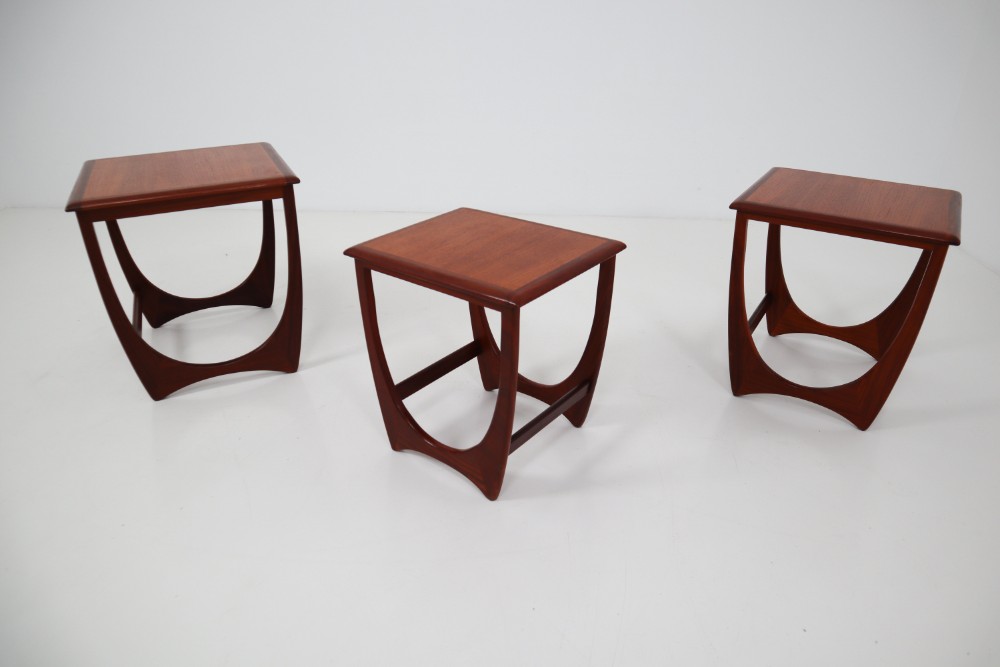 Midcentury Afromosia Nesting Tables 