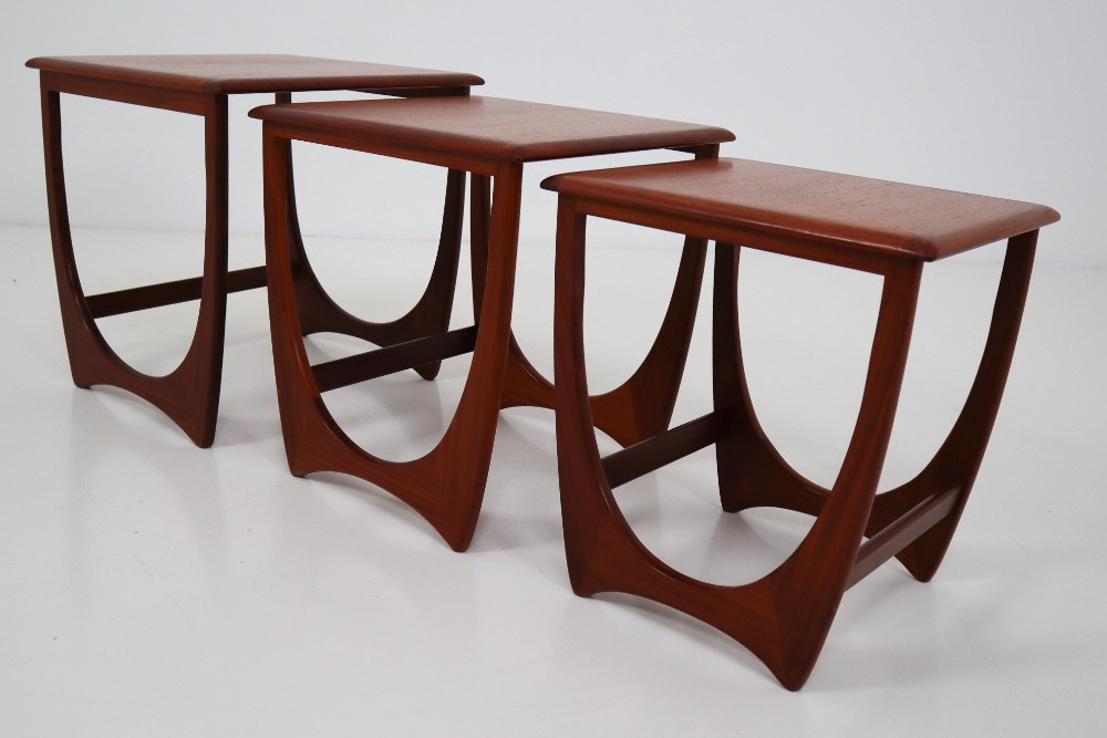Midcentury Afromosia Nesting Tables 