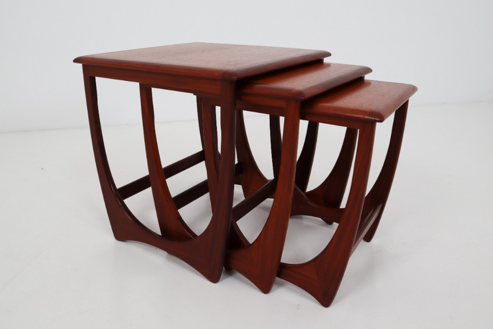 Midcentury Afromosia Nesting Tables 