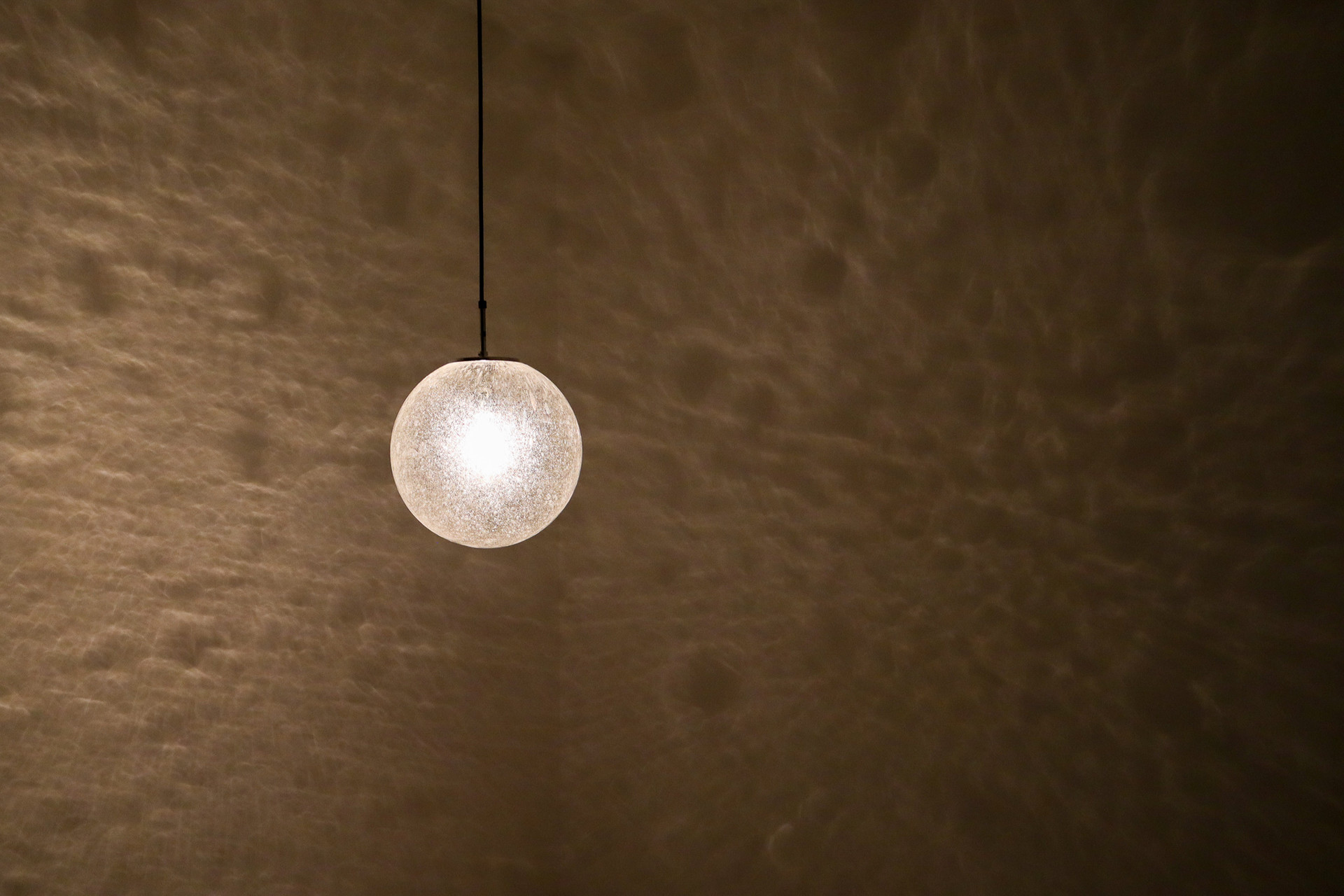 Midcentury Bubble Glass Globe Pendant by Glashütte Limburg , Germany, 1970s