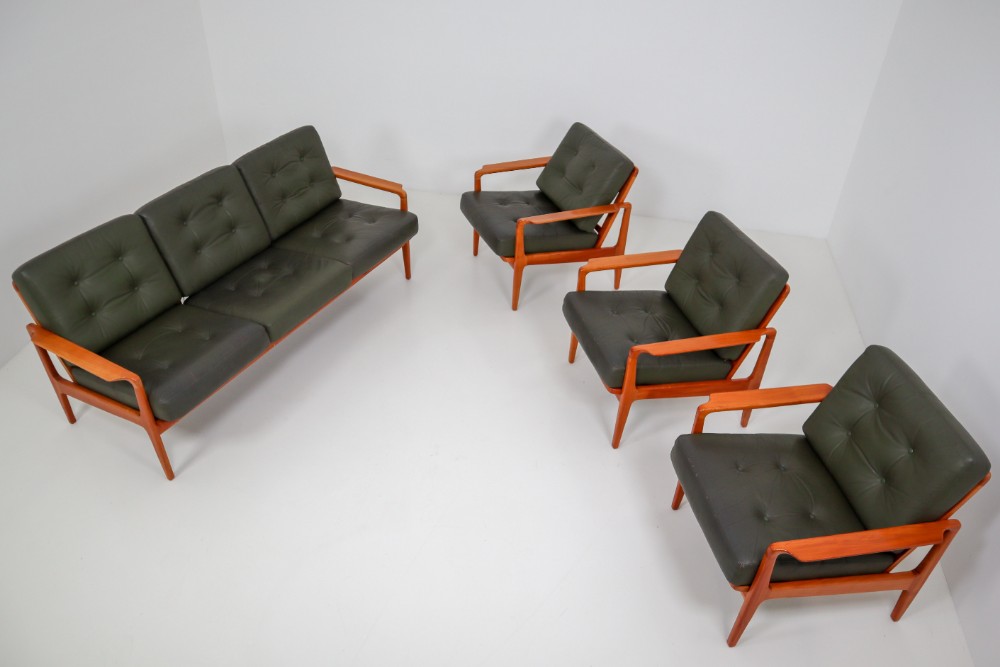  Midcentury Danish Three-Seat Sofa by Arne Wahl Iversen, Denmark, 1960s