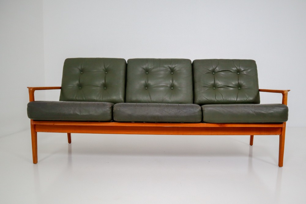  Midcentury Danish Three-Seat Sofa by Arne Wahl Iversen, Denmark, 1960s