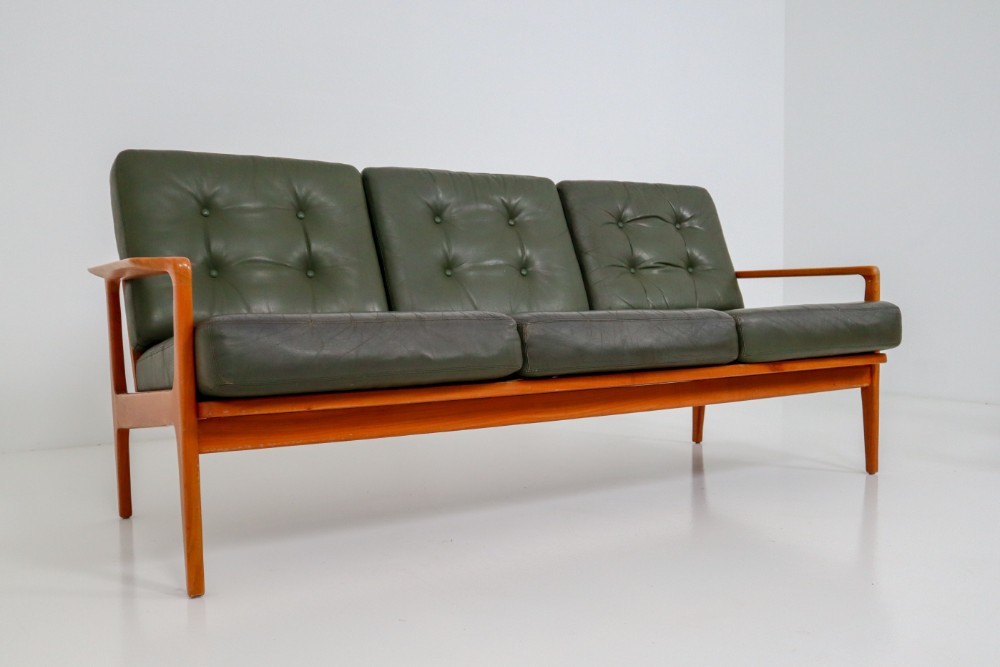  Midcentury Danish Three-Seat Sofa by Arne Wahl Iversen, Denmark, 1960s