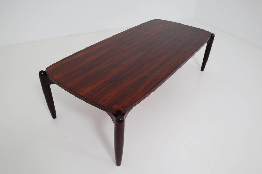 Midcentury Palisander Coffee-Cocktail Table Designed in Italy, 1970