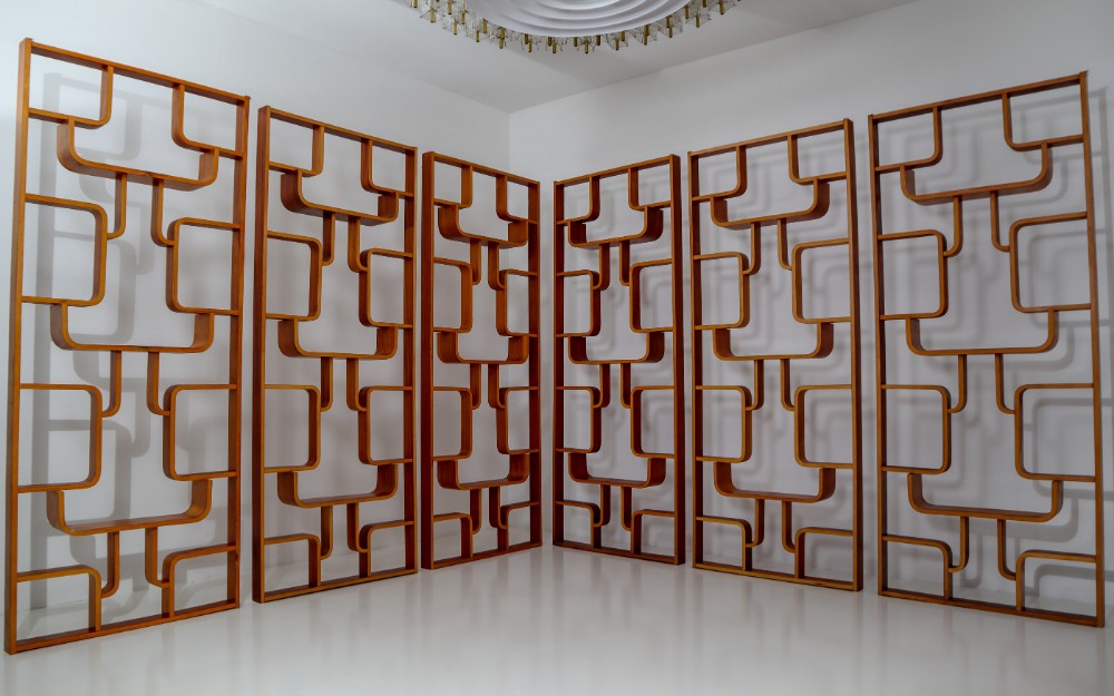 Midcentury Room Divider Shelves for Thonet in Bent-Wood, circa 1960s Mid-20th century