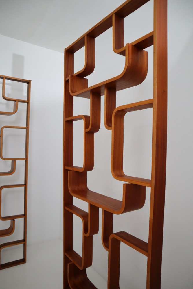 Midcentury Room Divider Shelves for Thonet in Bent-Wood, circa 1960s Mid-20th century