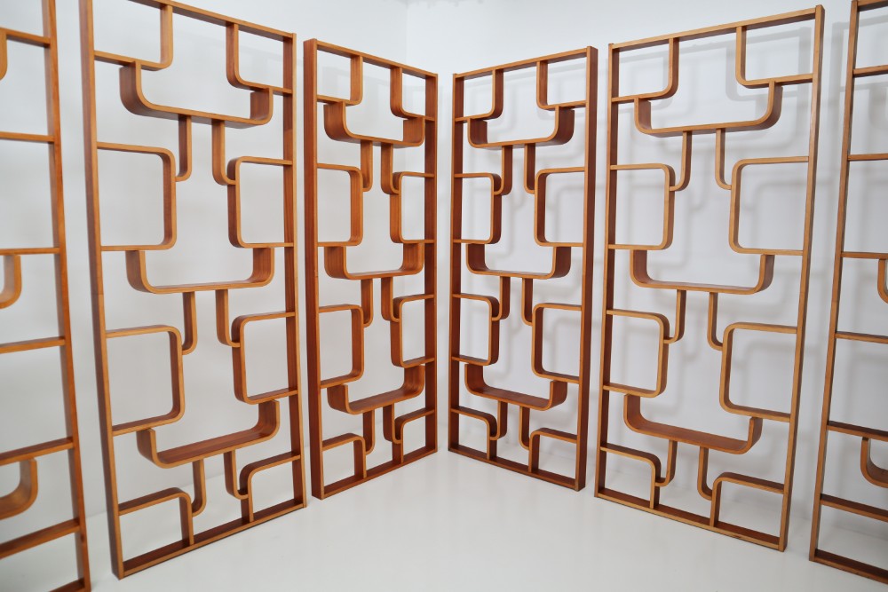 Midcentury Room Divider Shelves for Thonet in Bent-Wood, circa 1960s Mid-20th century