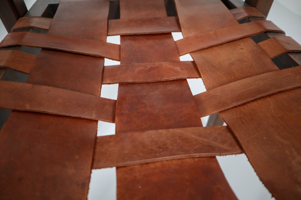 Midcentury Safari Armchairs with Cognac Patinated Leather, 1960s
