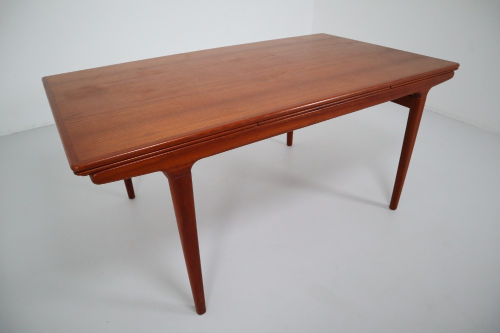 Midcentury Teak Dining Table with Extensions by Niels Møller, Denmark, 1950s