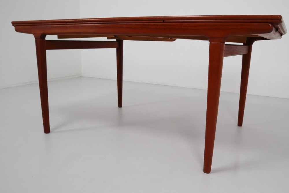 Midcentury Teak Dining Table with Extensions by Niels Møller, Denmark, 1950s
