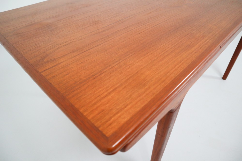 Midcentury Teak Dining Table with Extensions by Niels Møller, Denmark, 1950s