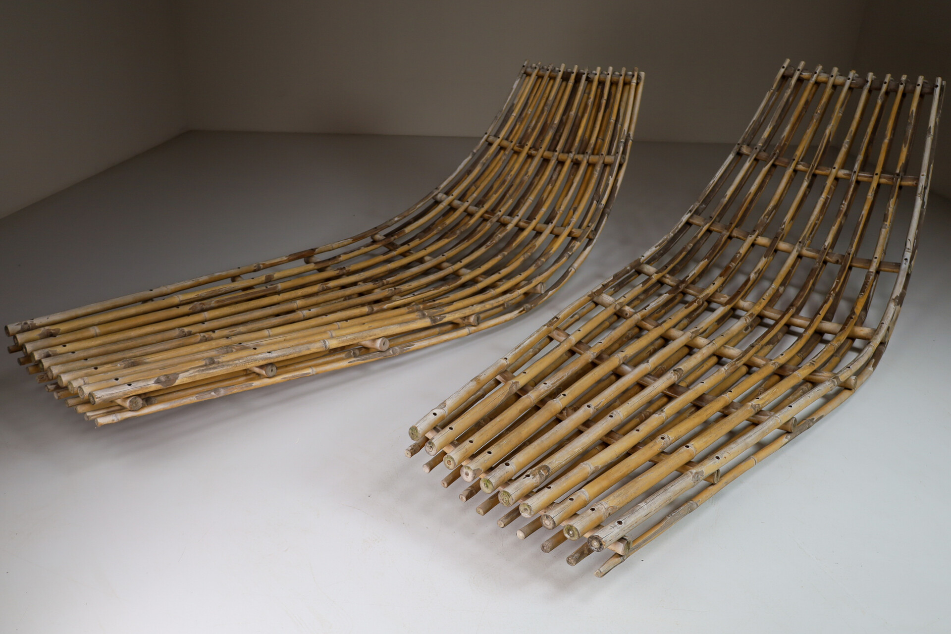 Modern Bamboo daybed / garden / lounge bed France 1970s Late-20th century