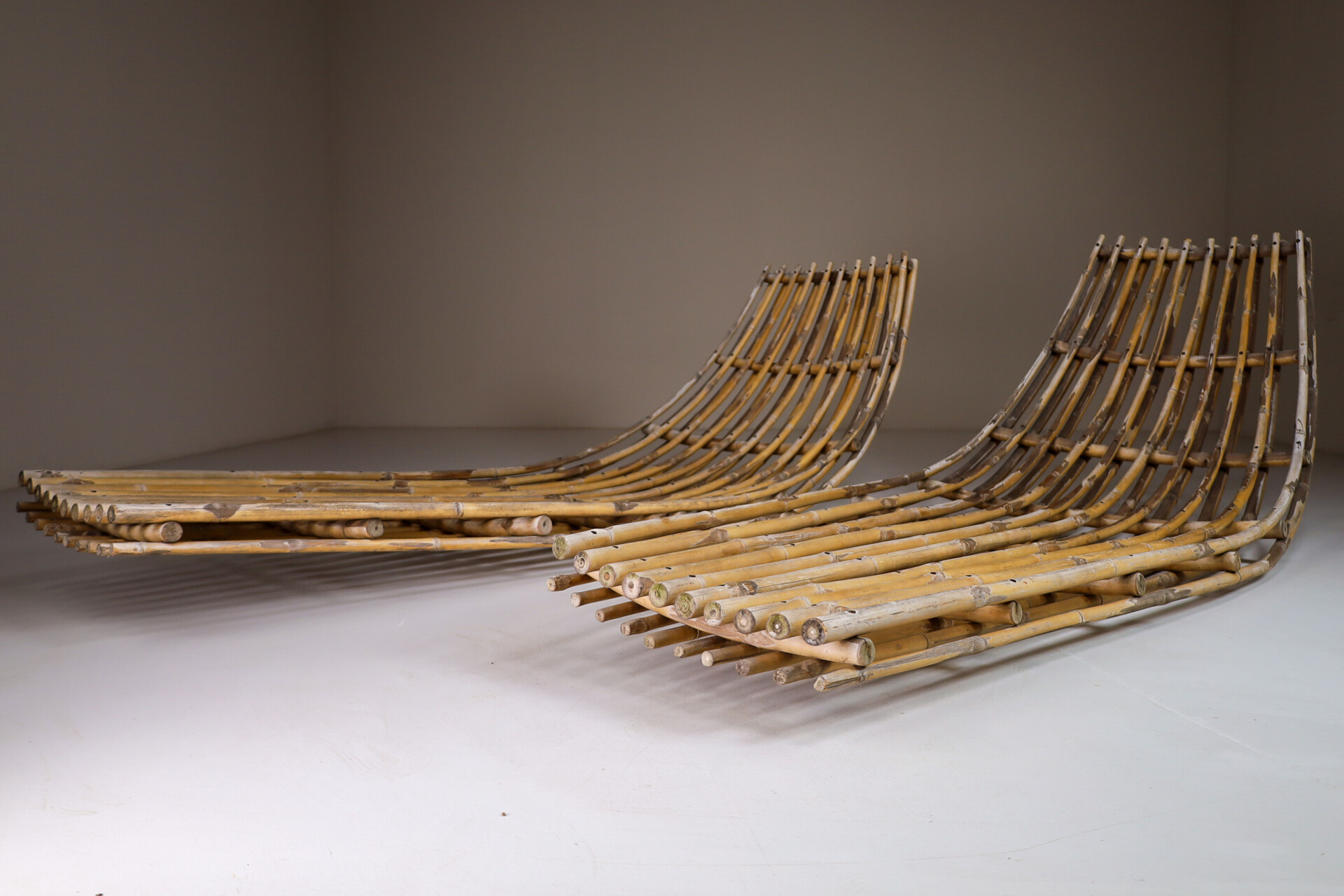 Modern Bamboo daybed / garden / lounge bed France 1970s Late-20th century