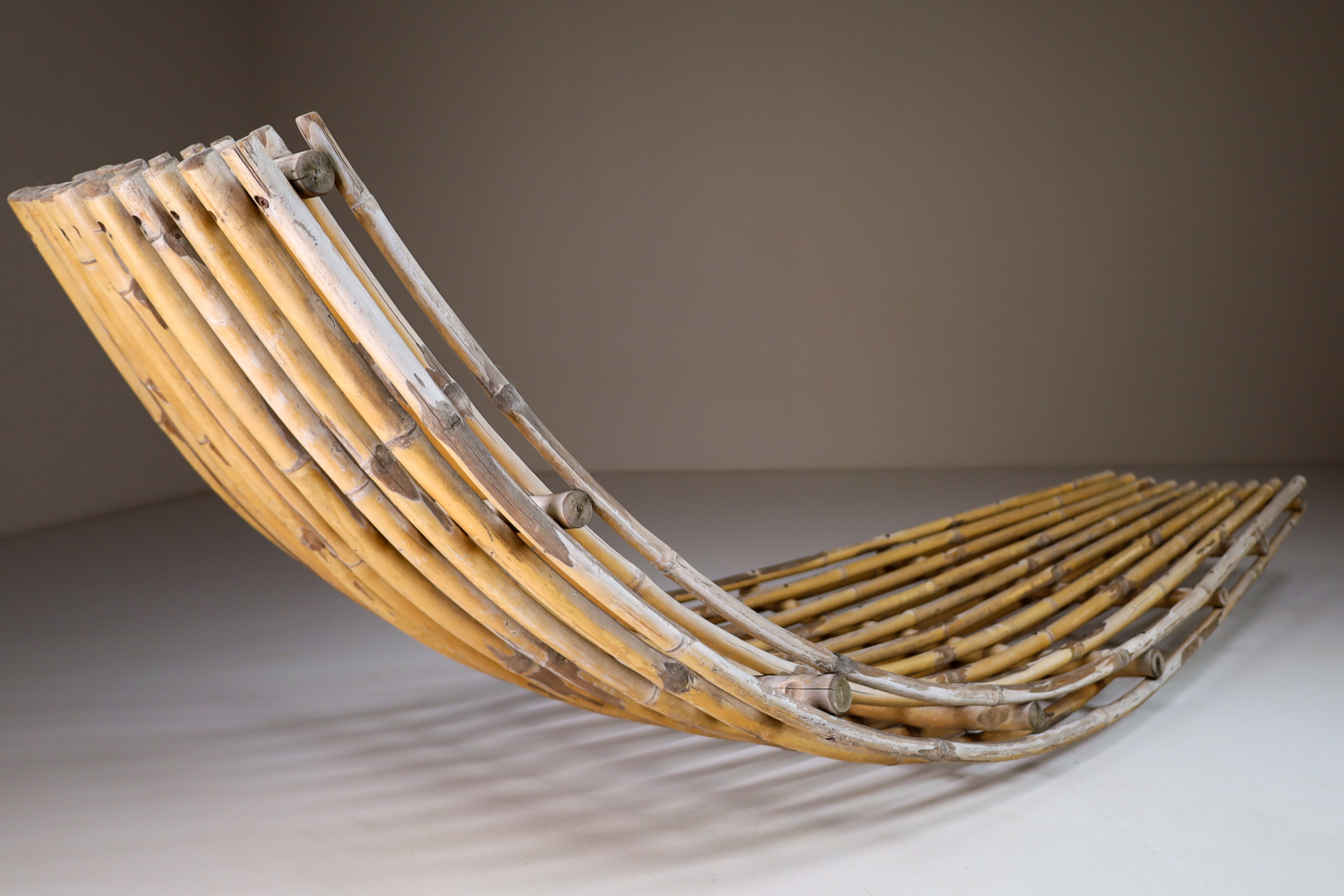 Modern Bamboo daybed / garden / lounge bed France 1970s Late-20th century