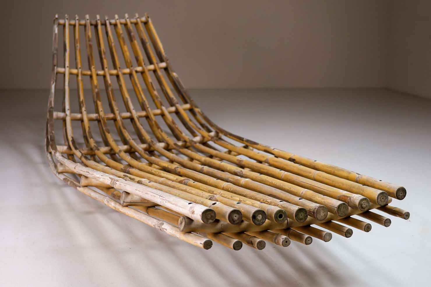 Modern Bamboo daybed / garden / lounge bed France 1970s Late-20th century