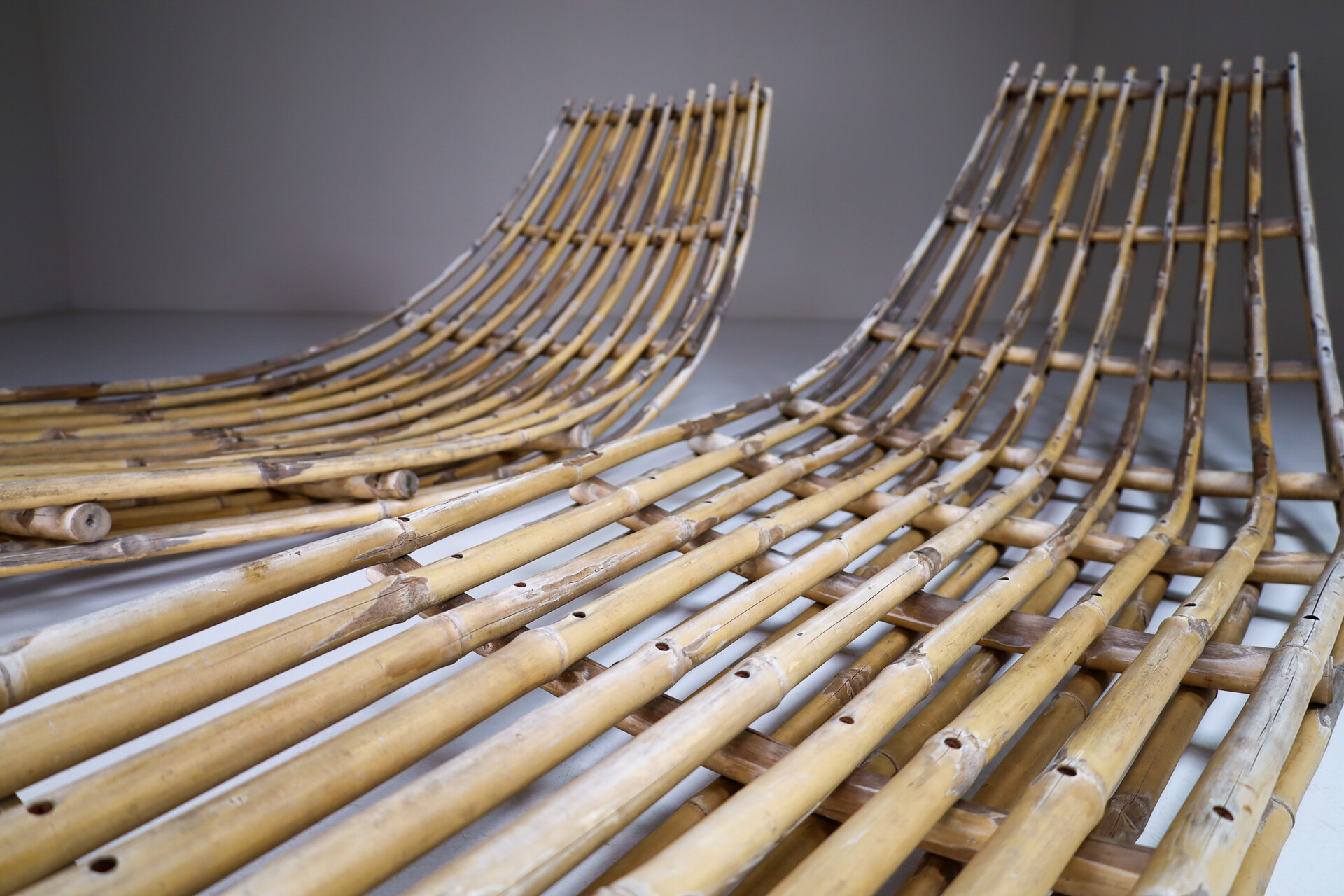 Modern Bamboo daybed / garden / lounge bed France 1970s Late-20th century