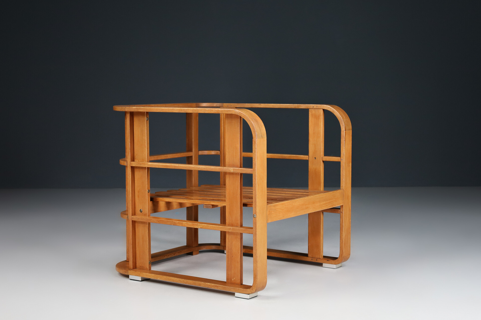 Modern Bentwood Lounge chairs Italy 1980s Mid-20th century