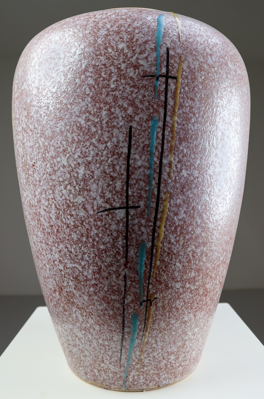 Modern Ceramic Vase by Scheurich Foreign Made in Austria Mid-20th century
