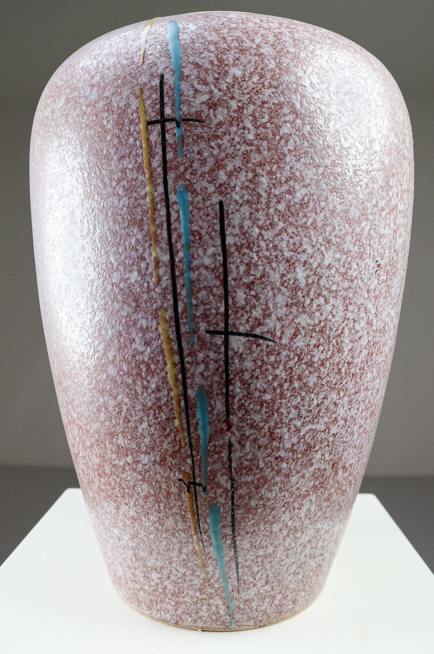 Modern Ceramic Vase by Scheurich Foreign Made in Austria Mid-20th century