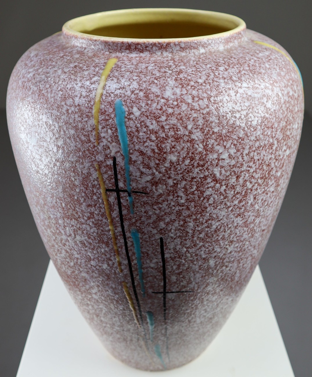 Modern Ceramic Vase by Scheurich Foreign Made in Austria Mid-20th century