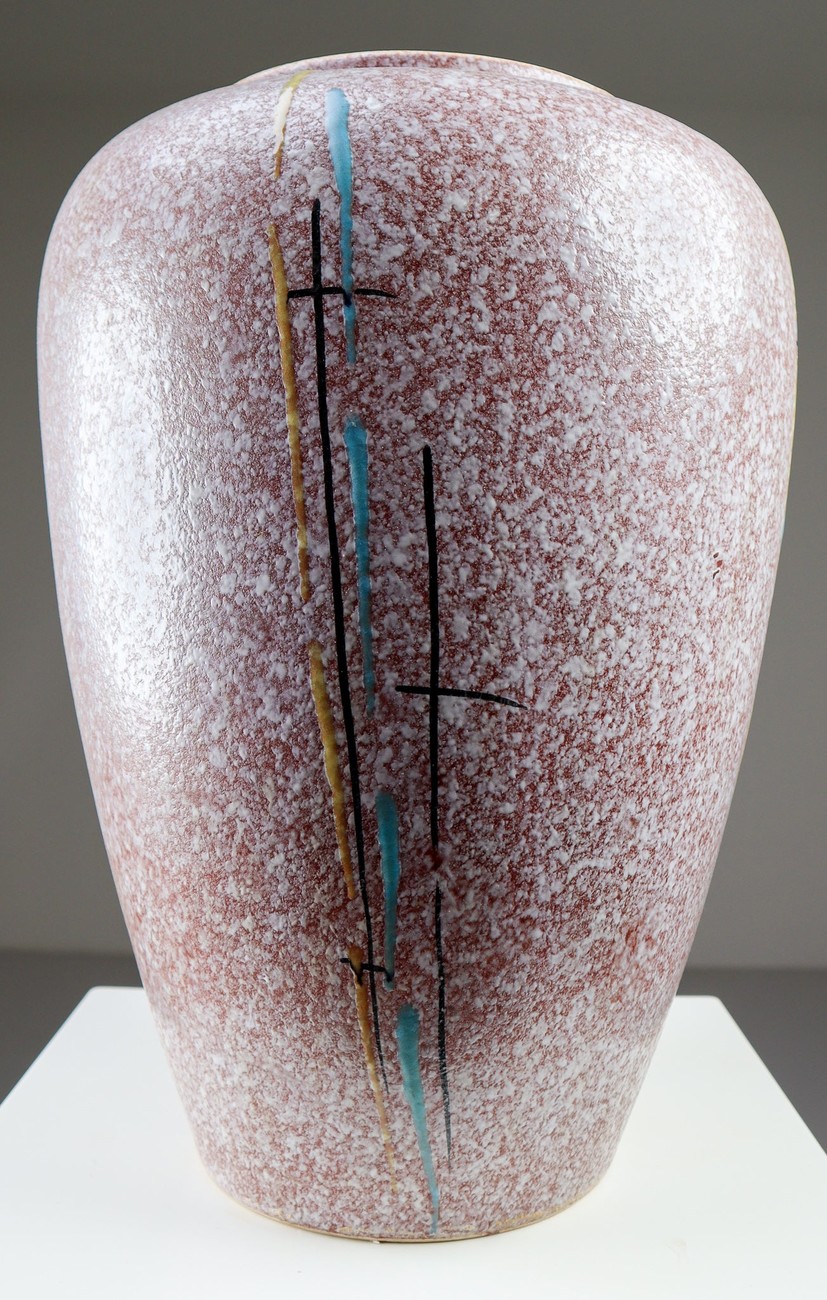 Modern Ceramic Vase by Scheurich Foreign Made in Austria Mid-20th century