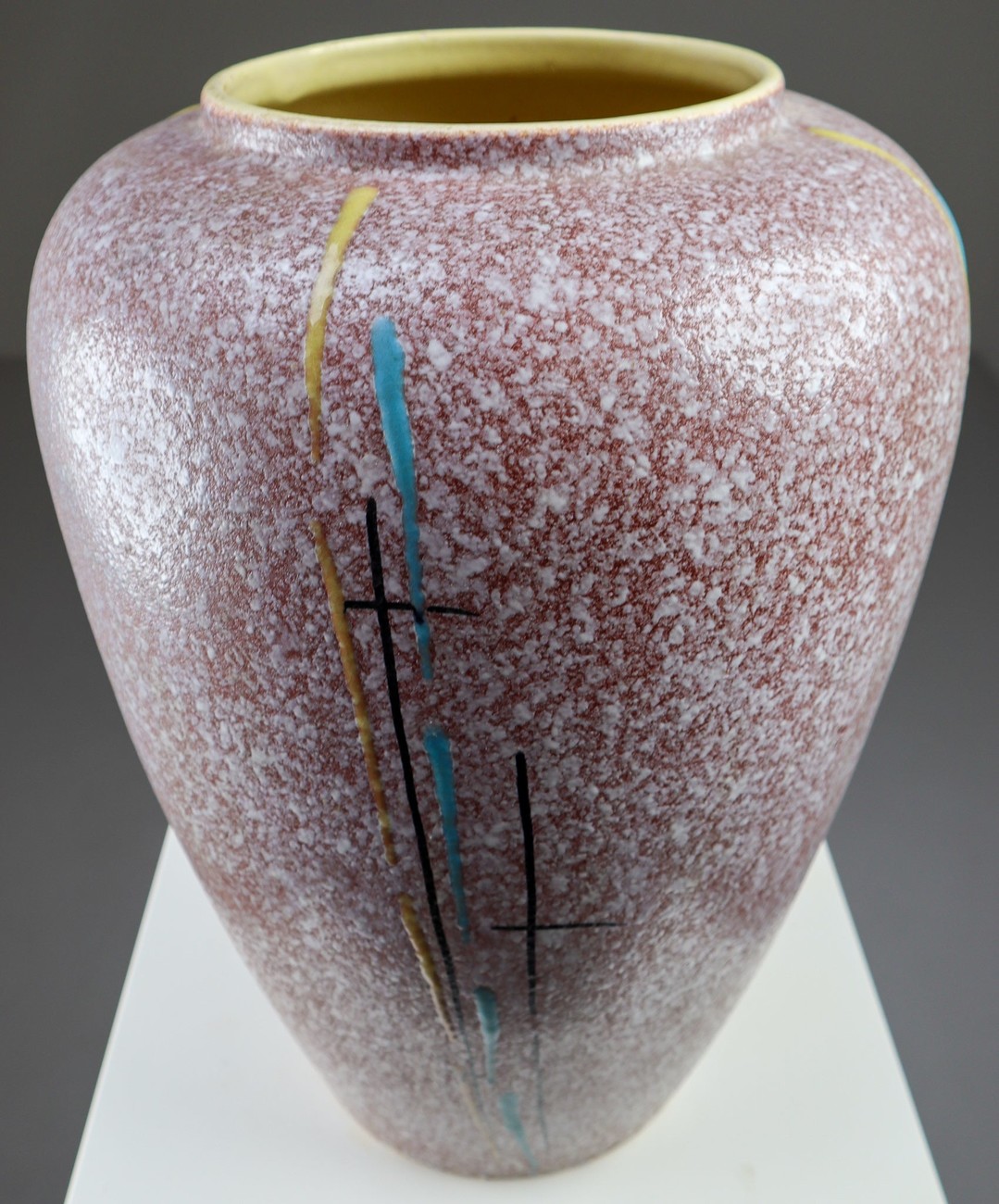 Modern Ceramic Vase by Scheurich Foreign Made in Austria Mid-20th century