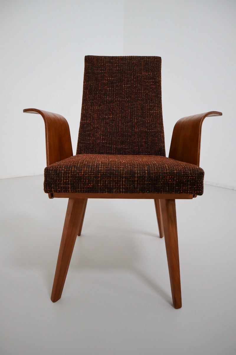 Modern Czech Brown Armchairs 1960 Mid-20th century