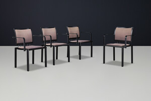 Modern DINING CHAIRS QUADRO W BY BRUNO REY & CHARLES POLIN FOR DIETIKER, SWITSERLAND Late-20th century