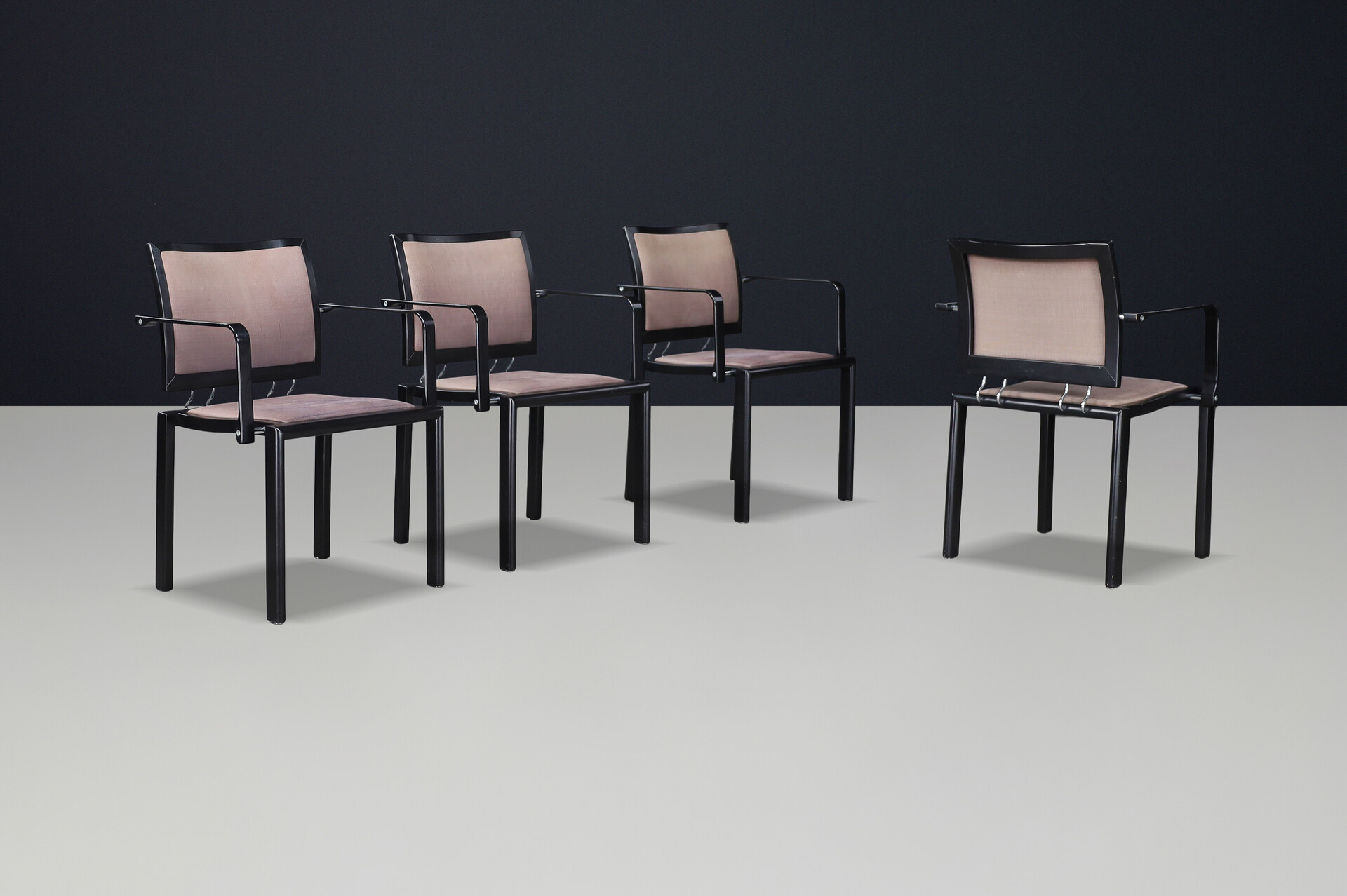 Modern DINING CHAIRS QUADRO W BY BRUNO REY & CHARLES POLIN FOR DIETIKER, SWITSERLAND Late-20th century