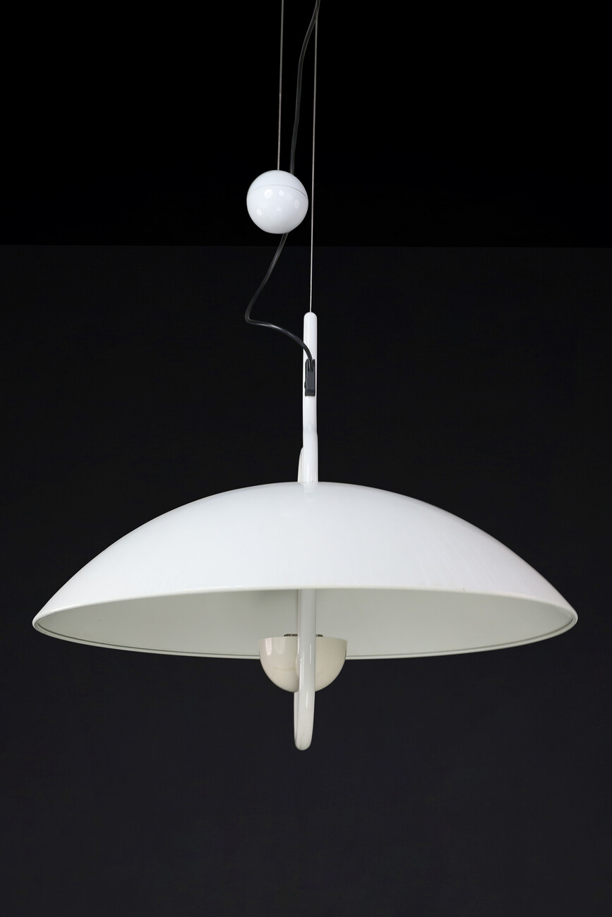 Modern Elio Martinelli for Martinelli Luce Moon Dome metal pendant lamp, 1980 Late-20th century