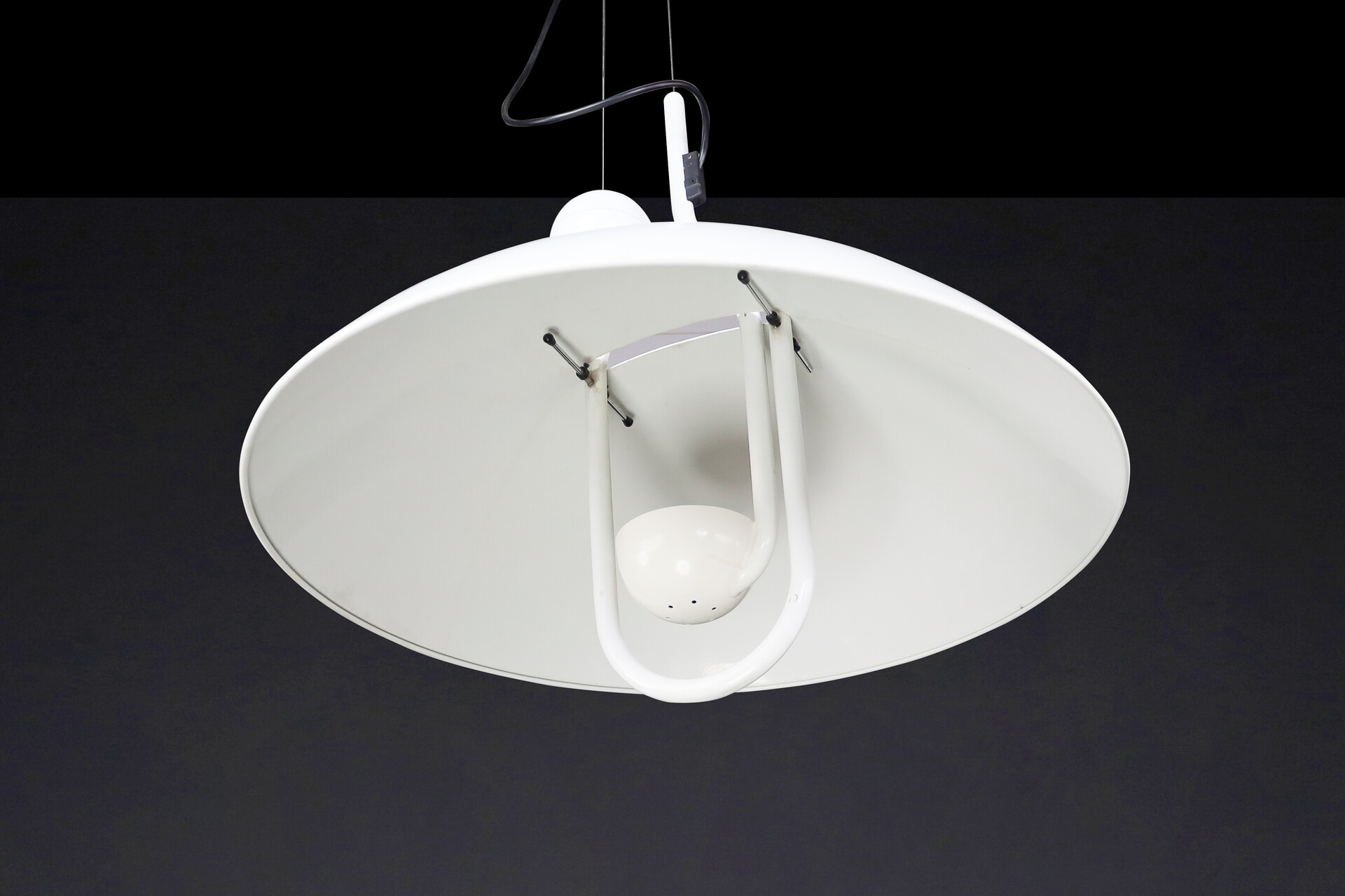 Modern Elio Martinelli for Martinelli Luce Moon Dome metal pendant lamp, 1980 Late-20th century