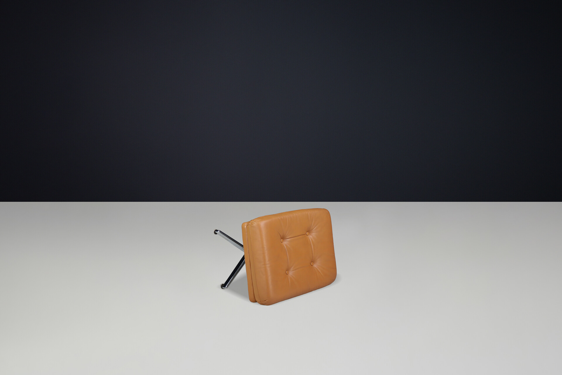 Modern Eugen Schmidt swivel chair and ottomann, Germany 1970s Late-20th century