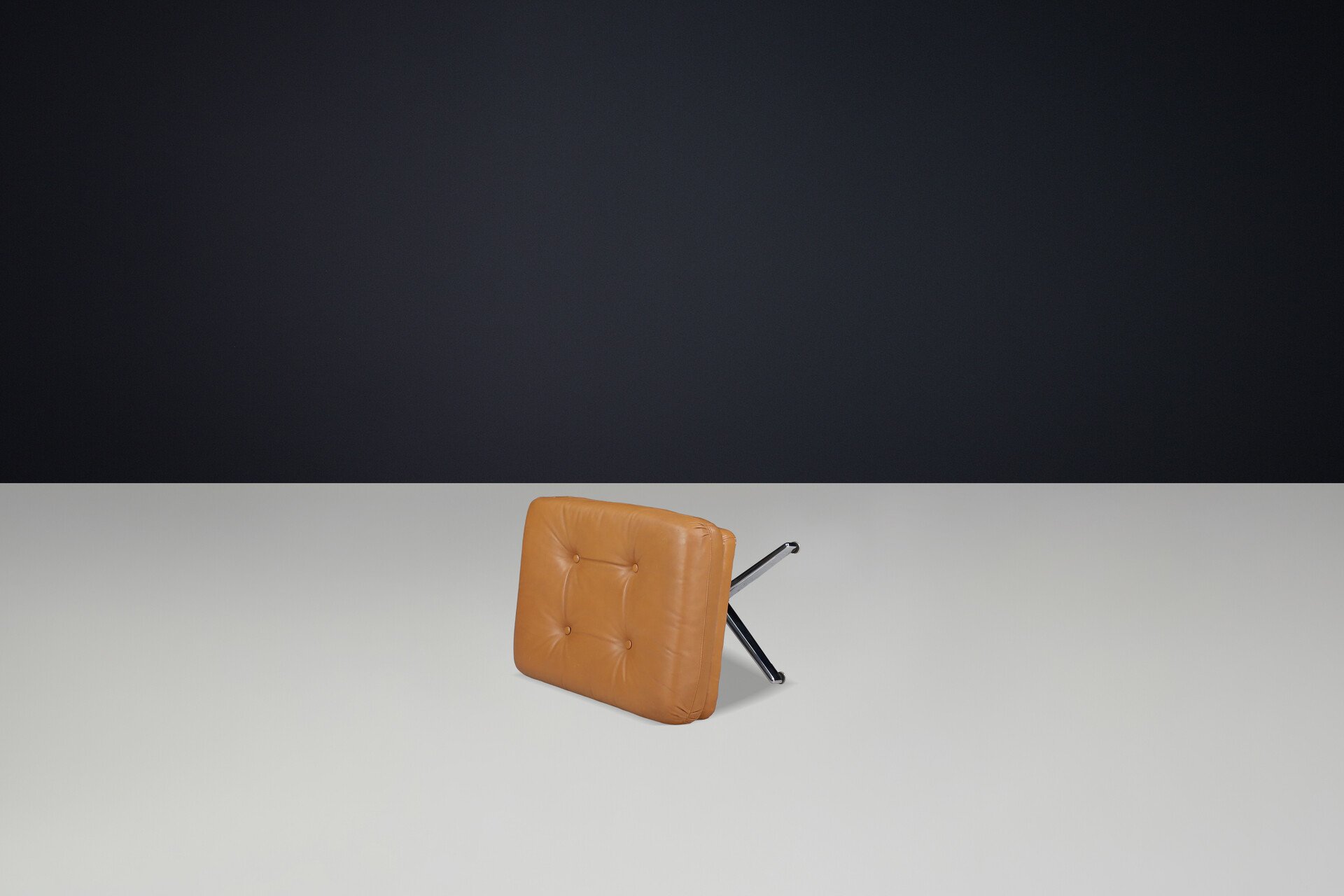 Modern Eugen Schmidt swivel chair and ottomann, Germany 1970s Late-20th century