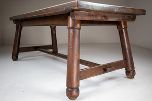 Modern Large French Pine Dining table , France 1950s Mid-20th century