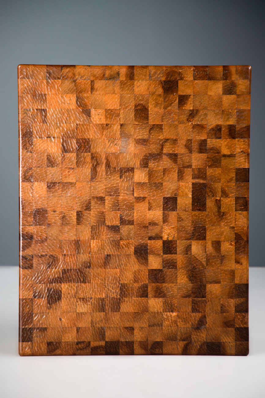 Modern Large Walnut Hand Carved Table by Giuseppe Rivadossi, Italy, 1970s Late-20th century