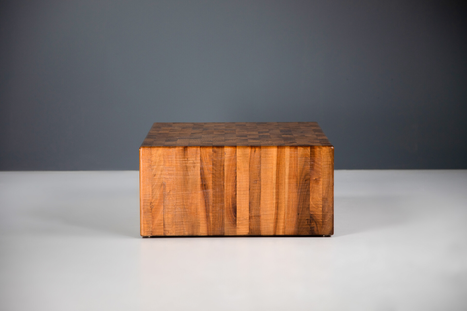 Modern Large Walnut Hand Carved Table by Giuseppe Rivadossi, Italy, 1970s Late-20th century