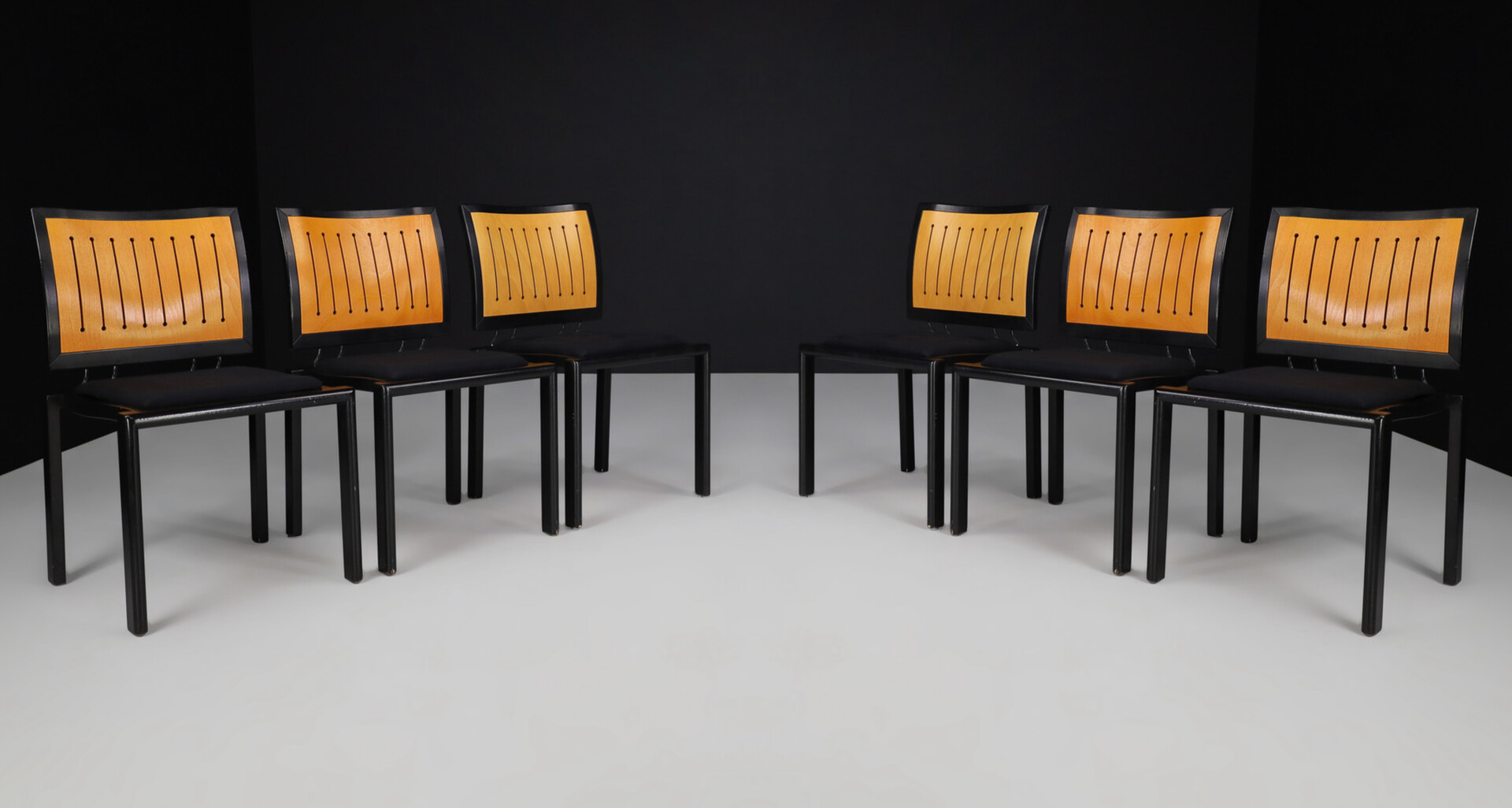 Modern Quadro Chairs by Bruno Rey & Charles Polin for Dietiker, Switserland, 1980s Late-20th century