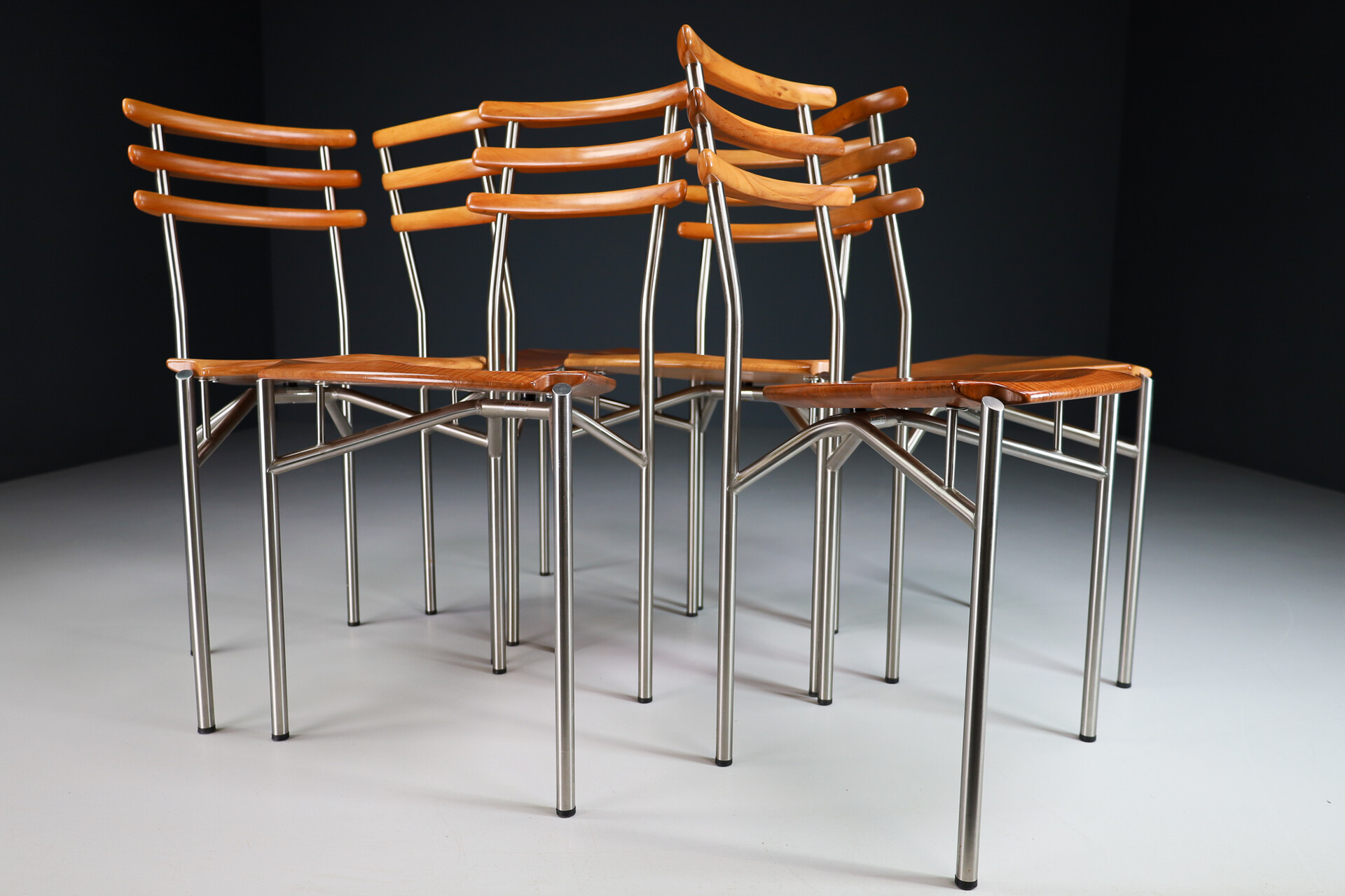 Modern Set 6 Cristian Erker Sold - Collection Late-20th 1970s chairs, dining century Davidowski Zumsteg - Switzerland