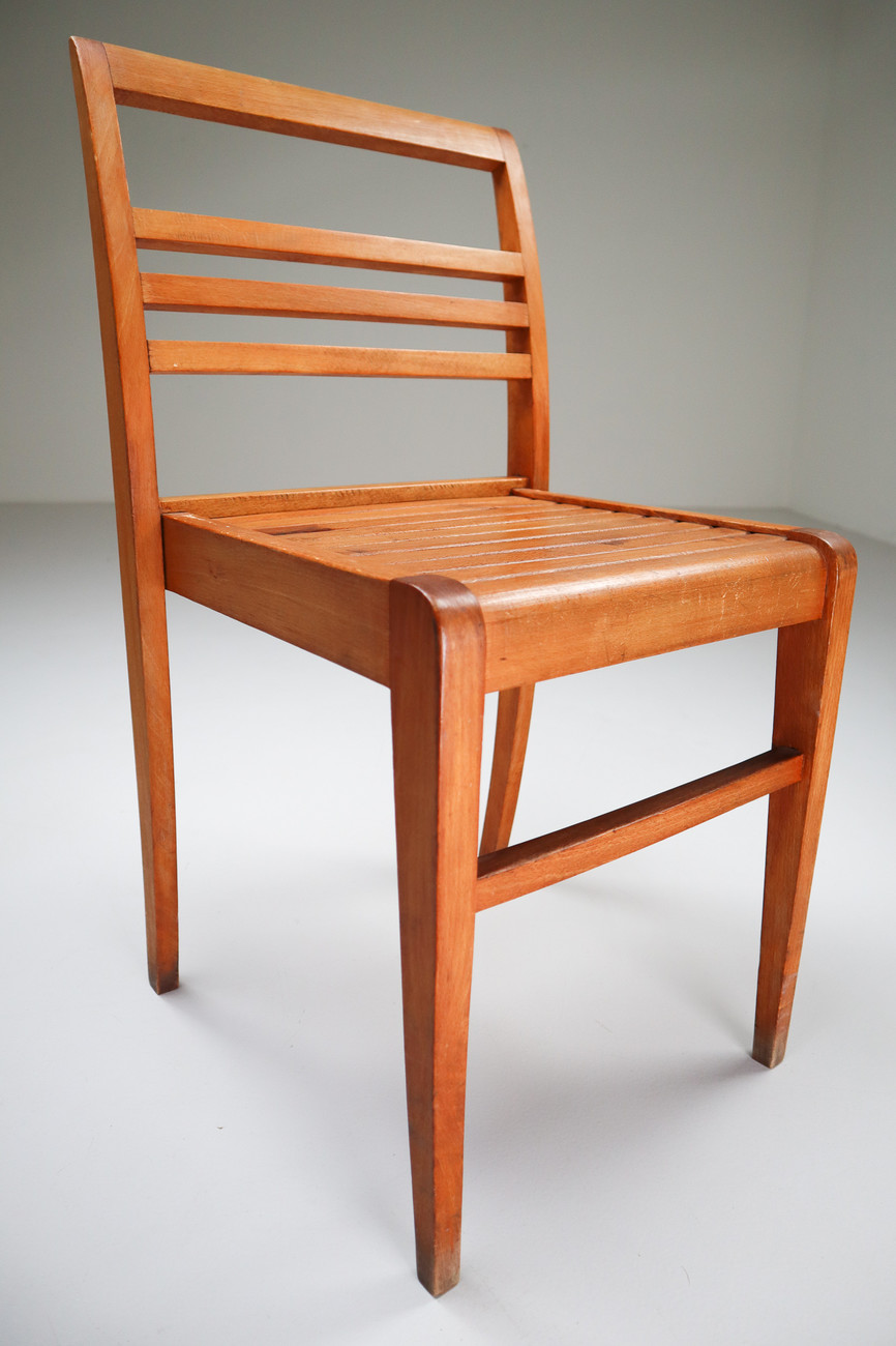 Modernist set of two Chairs by Designer René Gabriel made in France 1940s Mid-20th century