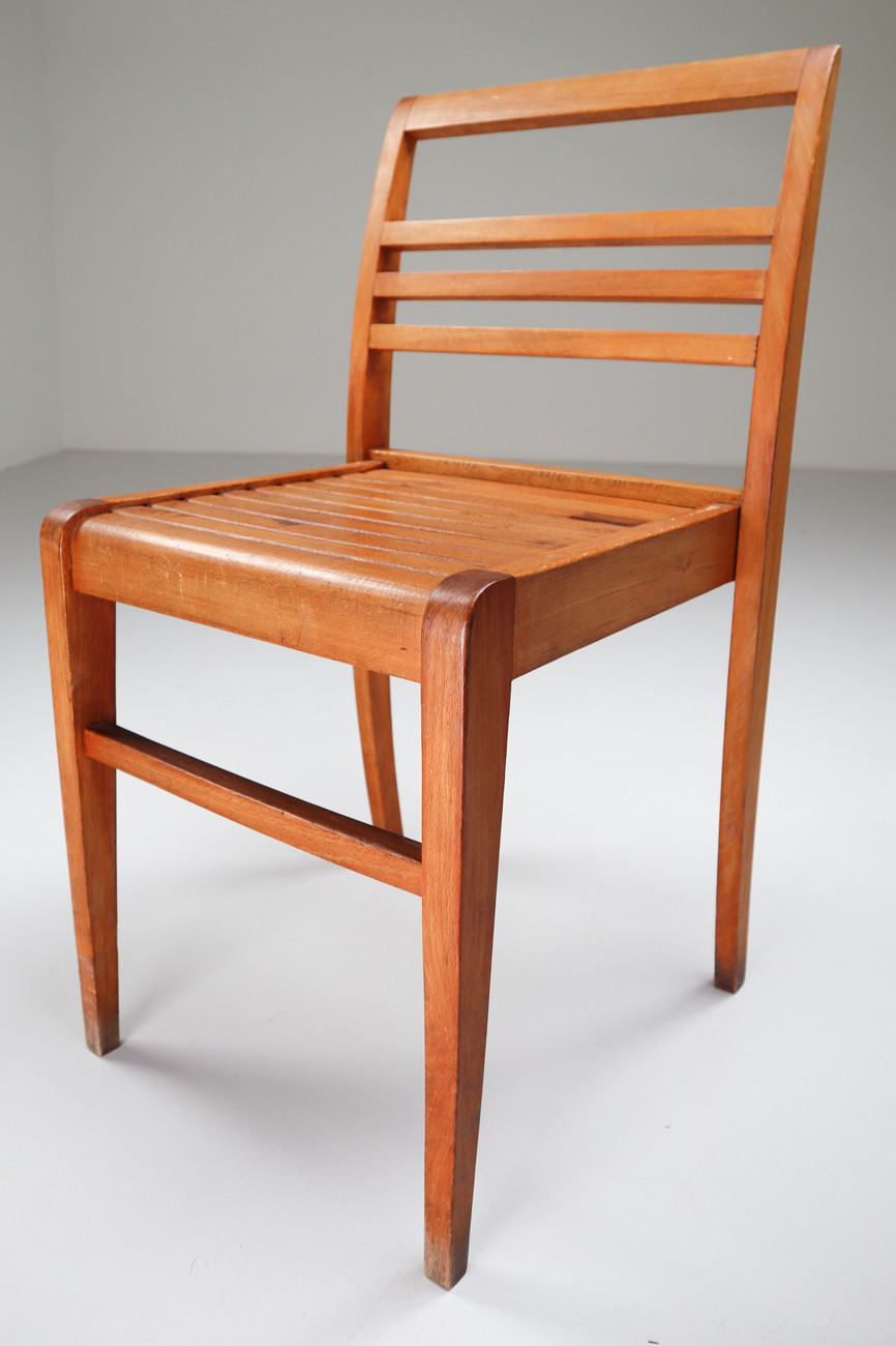 Modernist set of two Chairs by Designer René Gabriel made in France 1940s Mid-20th century