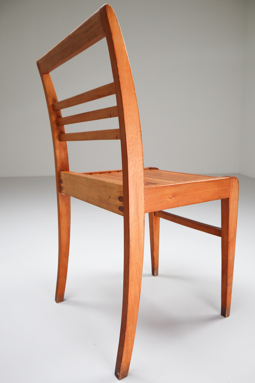 Modernist set of two Chairs by Designer René Gabriel made in France 1940s Mid-20th century