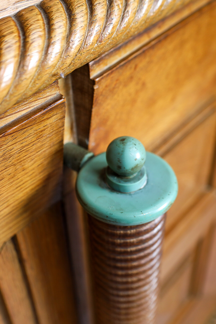 Monumental Art-Deco Sideboard in oak and bronze, France 1930s Early-20th century
