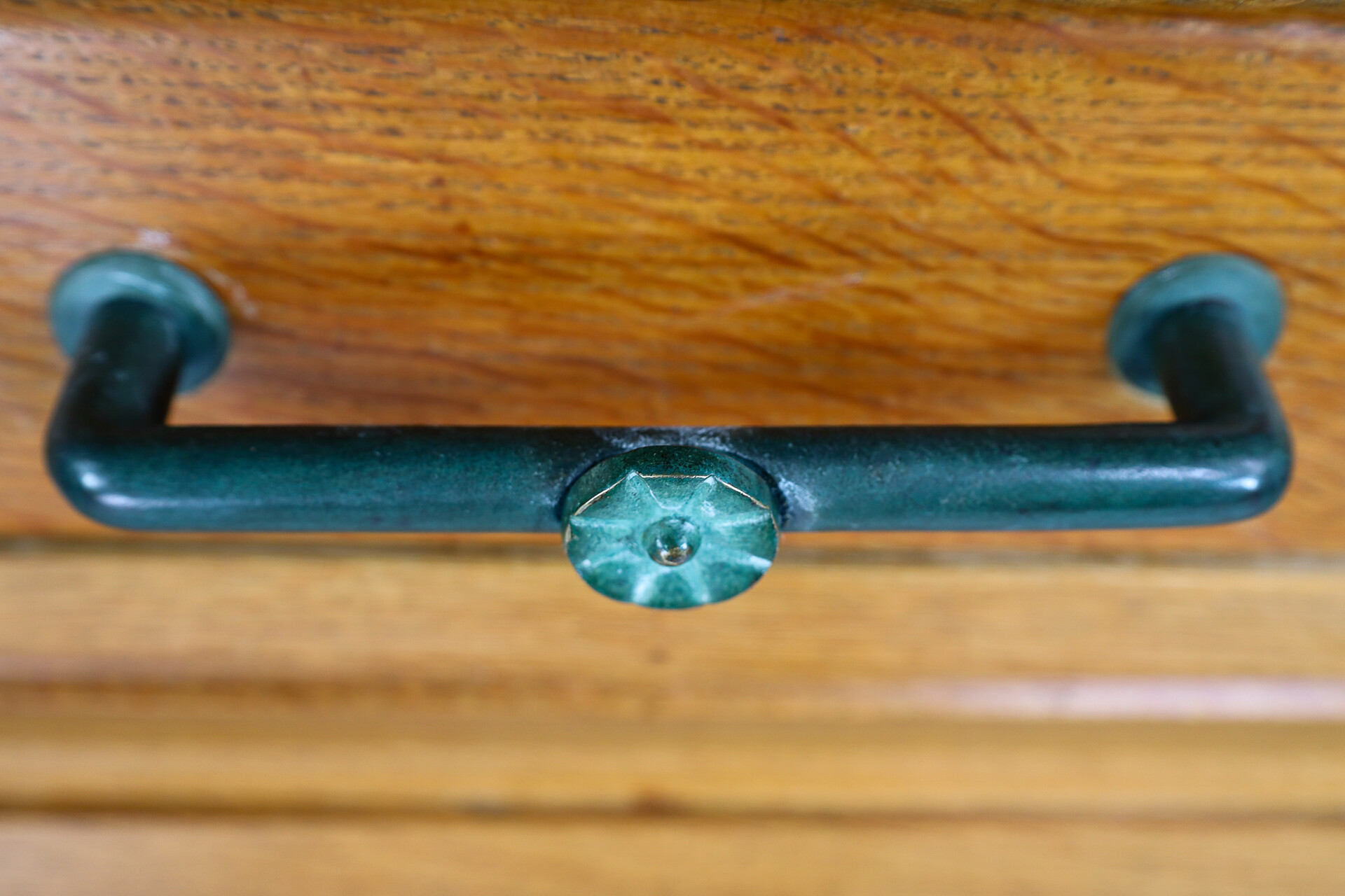 Monumental Art-Deco Sideboard in oak and bronze, France 1930s Early-20th century